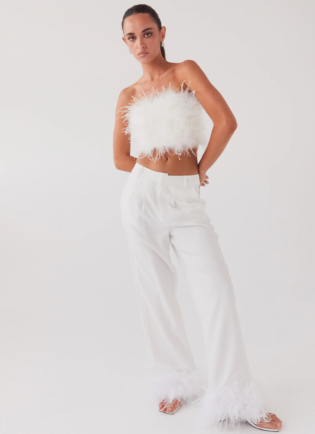 Pantalones de plumas Shake It Off - Nieve