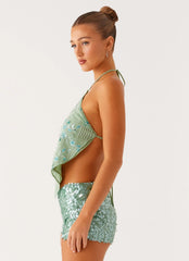 Top Jonti Halterneck - Menta
