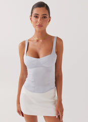 Top Alissa Bustier - Azul Ártico