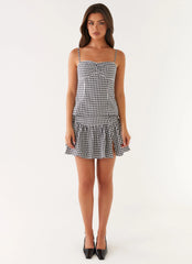 Top Bellamy - Cuadros vichy negros