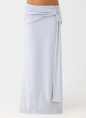 Falda Maxi Romana - Azul Brumoso