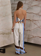 Julissa Halter Top - Purple Stripe