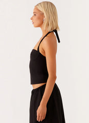 Top halter Cheryl Bustier - Negro