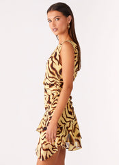 Vestido Mini Assimétrico Maris - Estampa Laguna