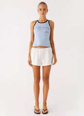 Camiseta Utopia sin mangas - Azul cielo