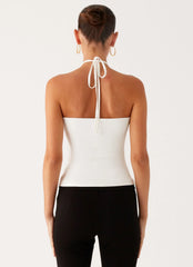 Good Thing Halter Top - White