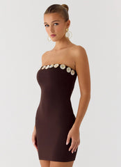 Minivestido Leroy Button - Chocolate