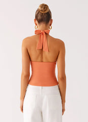 Top Kirra Halter - Pêssego