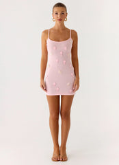 Minivestido de punto con adornos Roa - Rosa