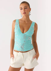 Blusa Leone - Aqua