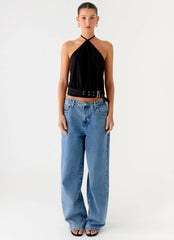 Top halter Mason - Negro