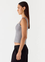 False Start Top - Gris Humo