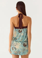 Minivestido Halter Switch Up – Aqua Blur