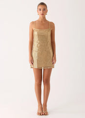 Minivestido Kaitlin - Dourado