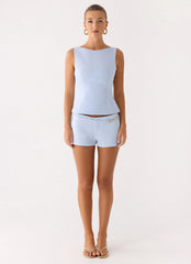 Shorts Lulita com Cinto - Azul