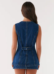 Blusa Jeans Wish You Luck - Azul Escuro