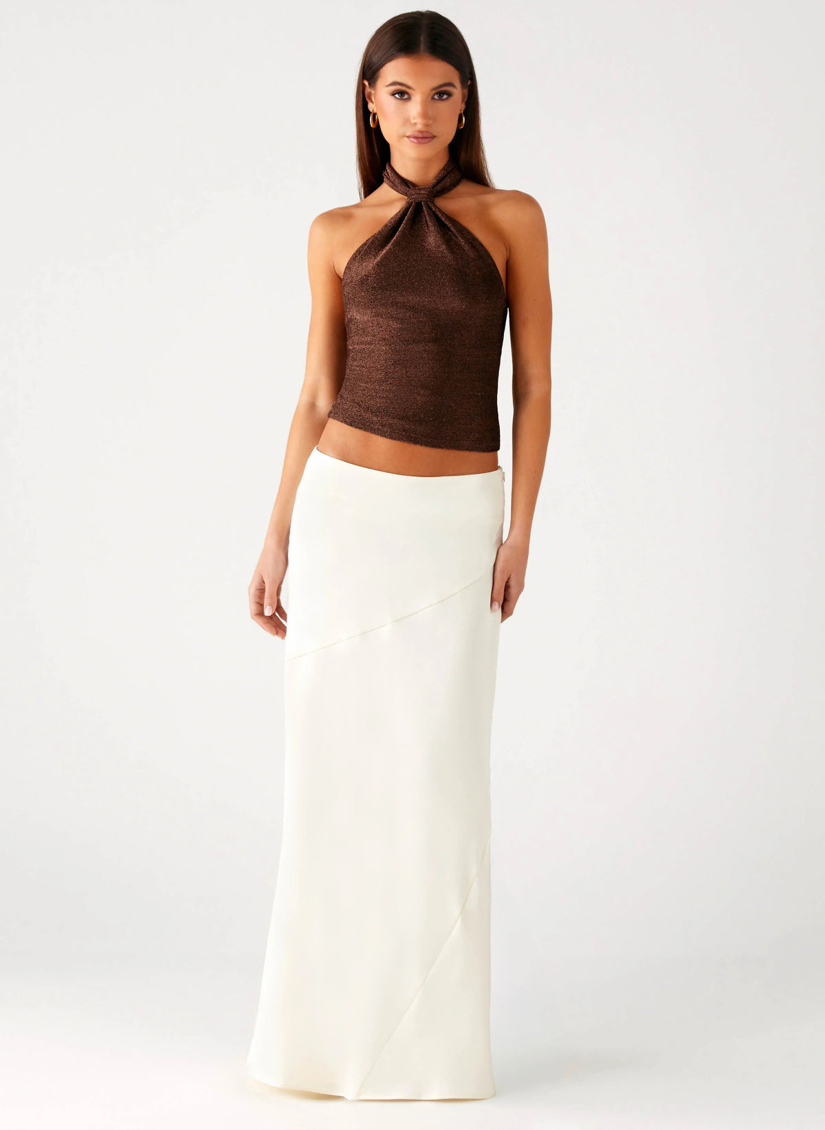 Falda maxi Chandra - Marfil