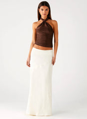 Falda maxi Chandra - Marfil