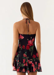 Minivestido Nikyta - Flores de medianoche