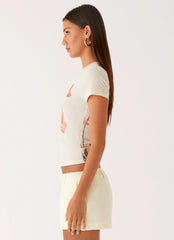 Blusa em Tela Curta Noite - Floral Siena