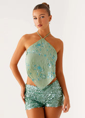 Top Jonti Halterneck - Menta