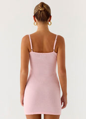 Minivestido de punto con adornos Roa - Rosa
