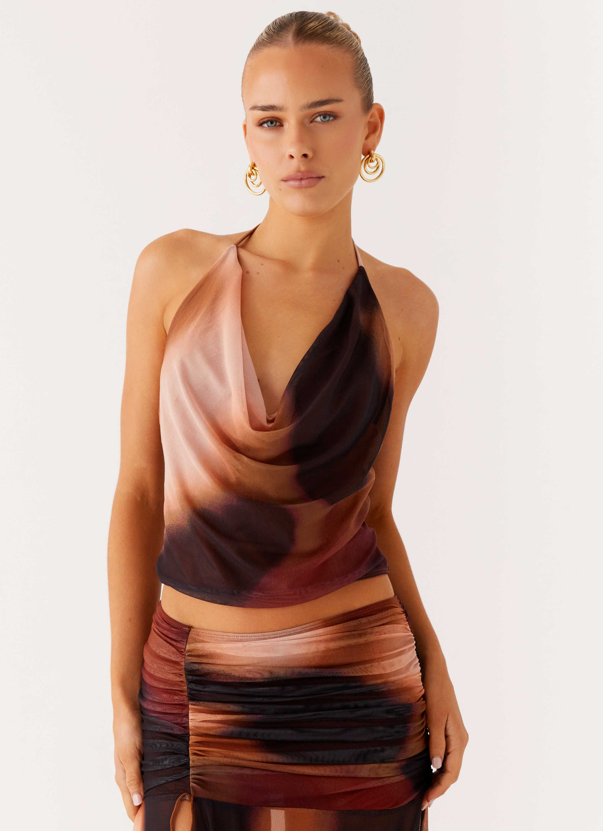 Blusa Gola Bicolor de Malha Stargazer