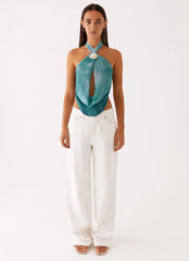 Top estilo chal Zola - Tie Dye verde