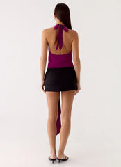 Top Halter Espalda Abierta - Granate