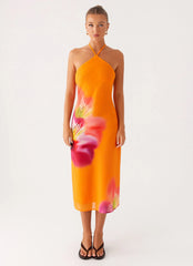 Vestido Midi Kea - Tropical Laranja
