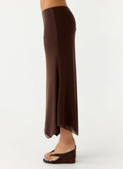 Falda midi Kerrie Hanky - Chocolate