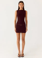 Minivestido de punto Masterplan - Chocolate