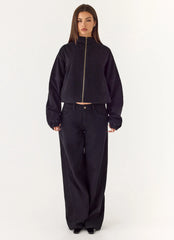 Chaqueta bómber de mezclilla Waylon - Negro