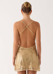 Minivestido Kaitlin - Dourado