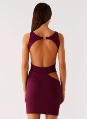 Minivestido de Veludo Vinho - Boysenberry