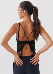 Metro Wilds Net Top - Negro