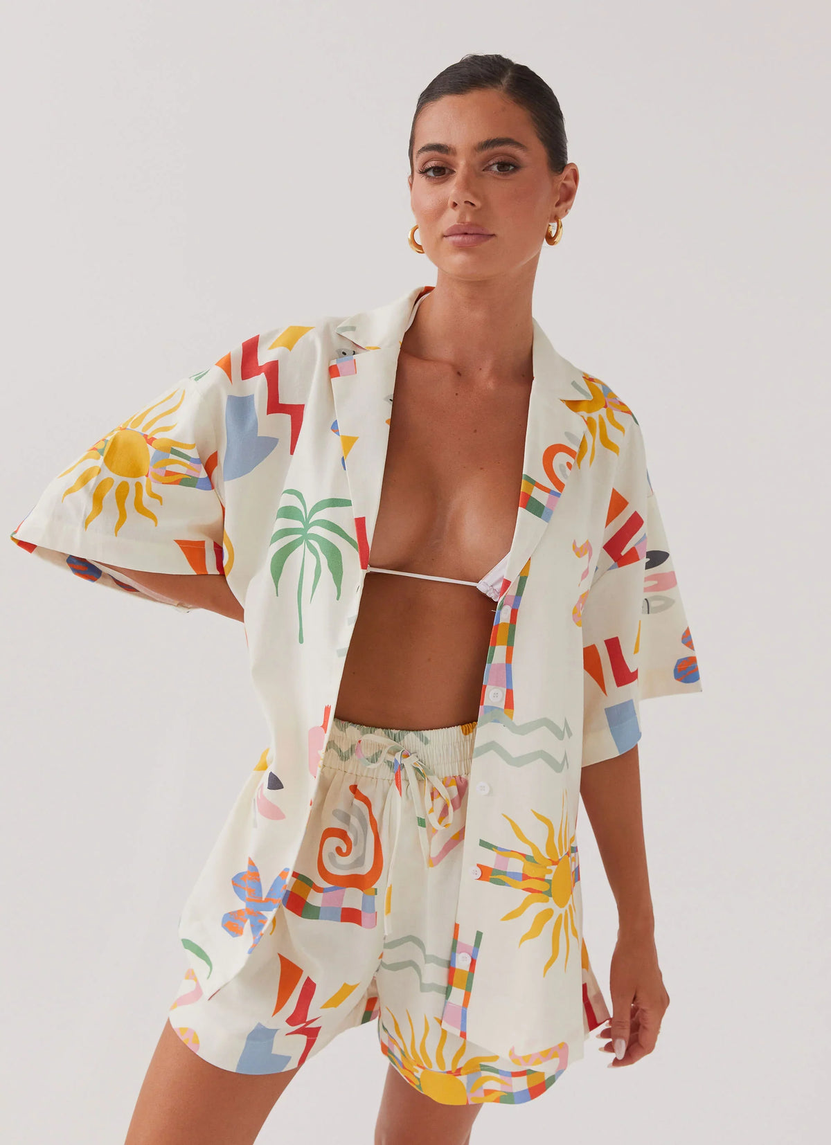 Camisa Oversize de Lino Tallulah - Palma de Verano
