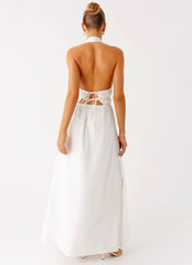 Vestido Longo Figaro Halter - Branco
