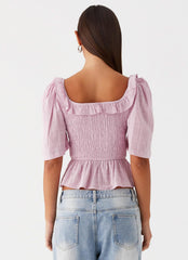 Blusa Franzida Hidden Gem - Roxa