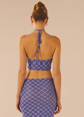 Top Cropped Valetta Vino - Roxo Névoa