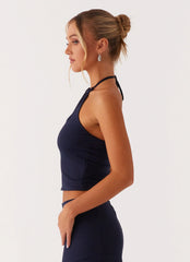 Top halter Paris Nights - Azul marino