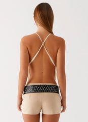 Top sin espalda Zira - Beige claro