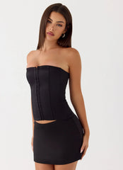 Top corsé sin tirantes All My Ladies - Negro