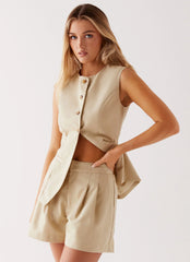 Pantalones cortos sastre estilo Siena - Beige