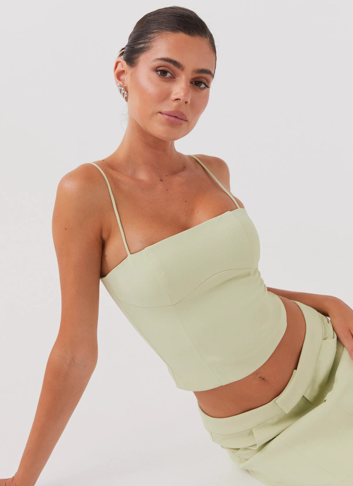 Top cropped Eliana - Verde lima