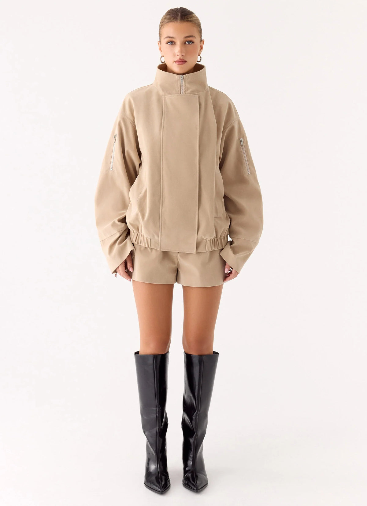 Chaqueta de ante sintético Marlow - Crema