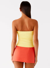 Top Tomara que Caia Danta - Amarelo