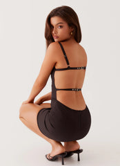Minivestido Naomi costas nuas - Preto