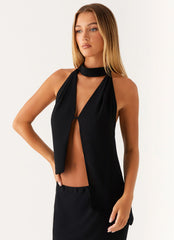 Top halter Cañón - Negro