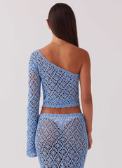 Top de ganchillo Merliah - Azul